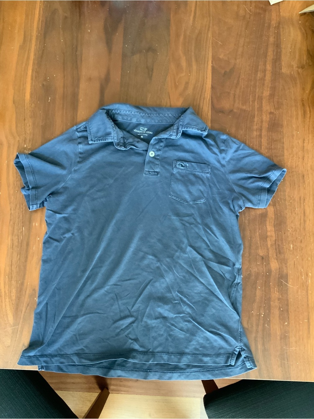 Vineyard Vines Boys Blue Polo with Chest Pocket